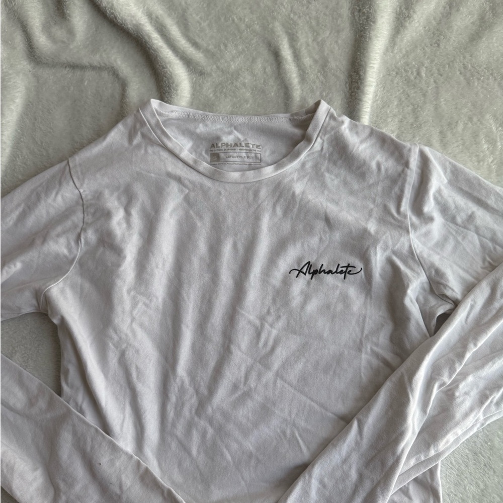 Alphalete White Long Sleeve Shirt
